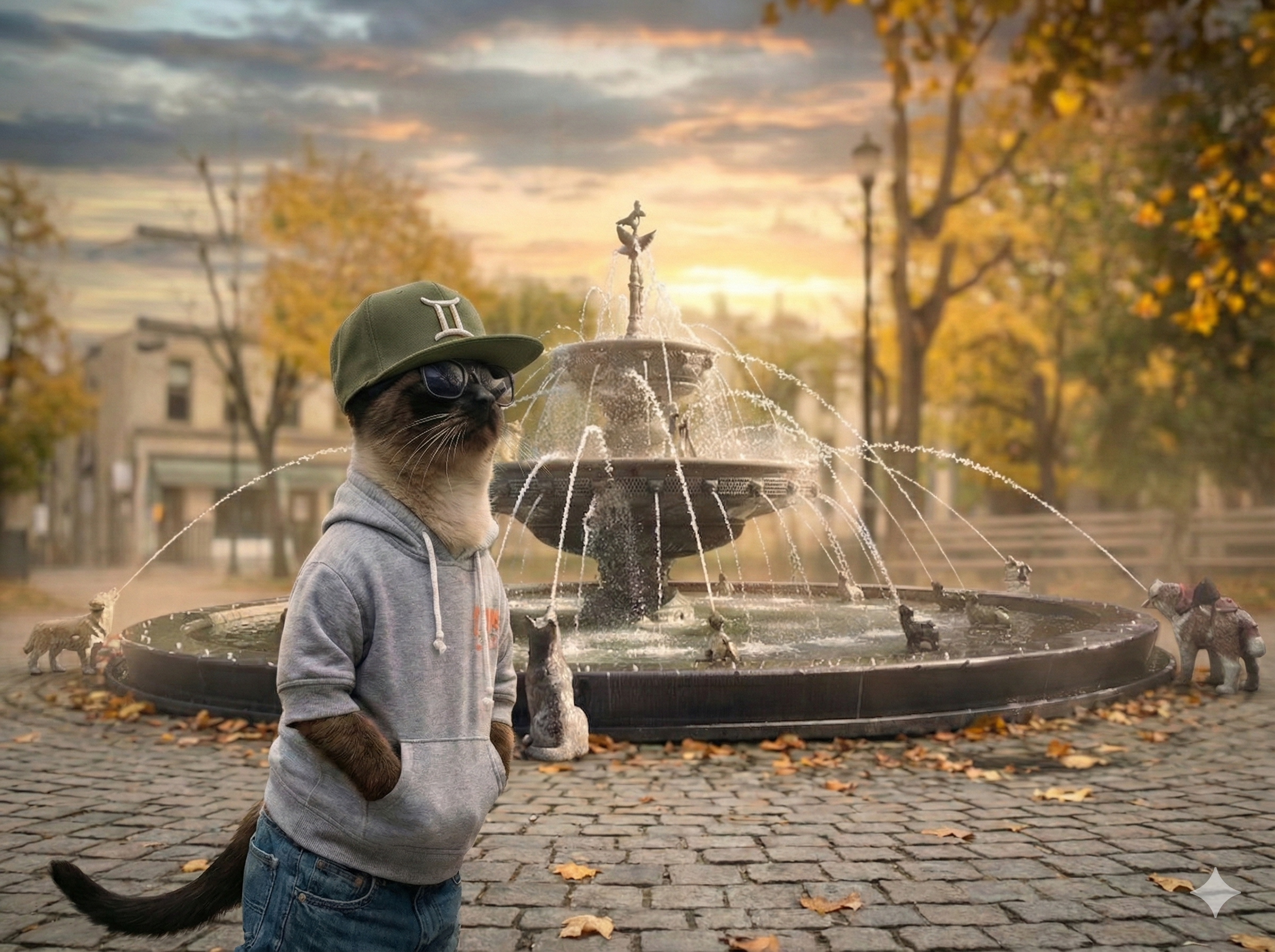 Photo of the artist 3AMΣ, a Siamese cat looking directly at the camera.
